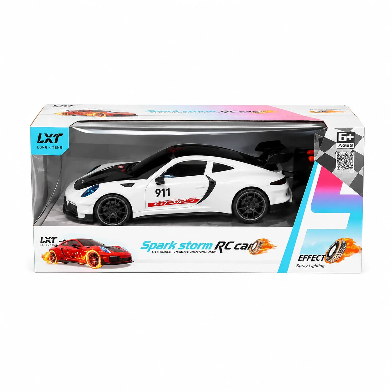 Smooth  porsche 911 Drift Car with stone spark 1:24 20km/h 2.4g tail Classic Racing Rc Cars For Adults (Fire effects)