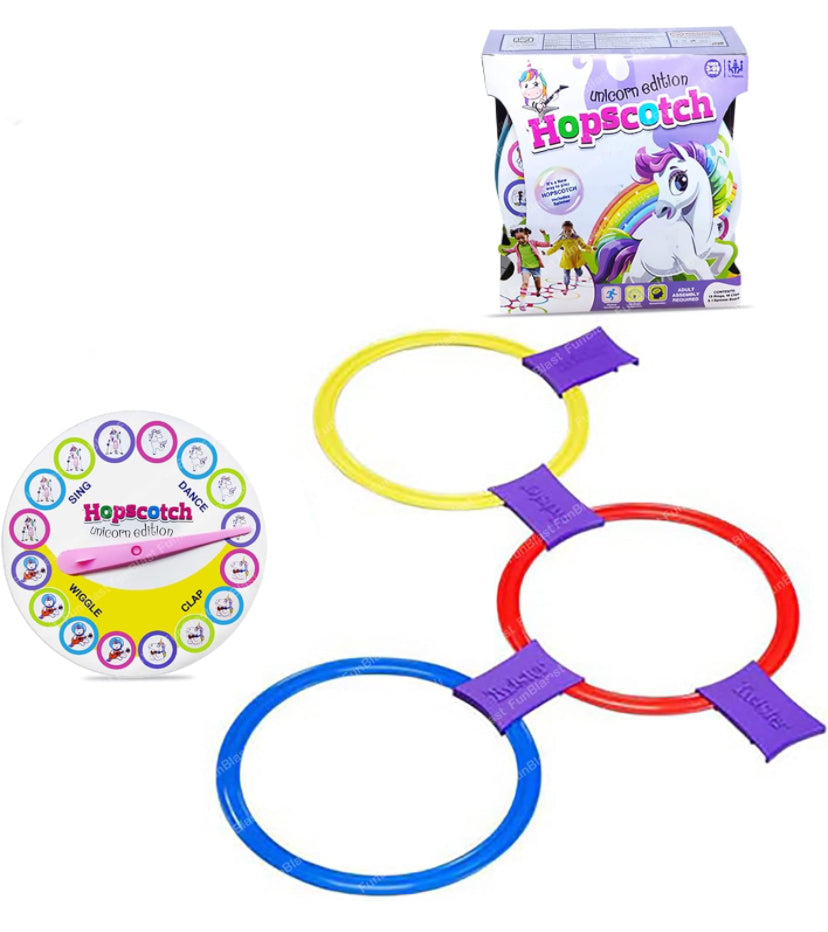 Twister Hopscotch Active Indoor Game with Rings