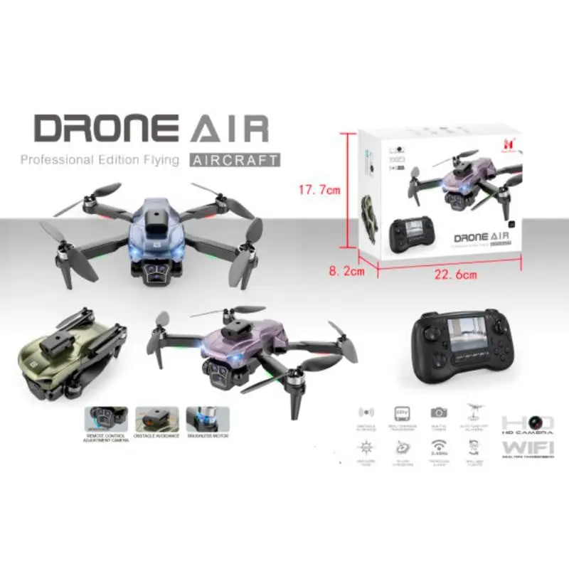 Obstacle sensor with screen in Remote control brushless drone with camera - Super stable brushless drone with battery and cameras - mobile app Wi-Fi connectivity (Copy)