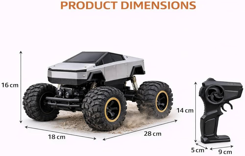 Rc camera car Tesla Monster Truck, 4WD RC metal body with Light and camera , mobile app controlled, Rechargeable, rc car