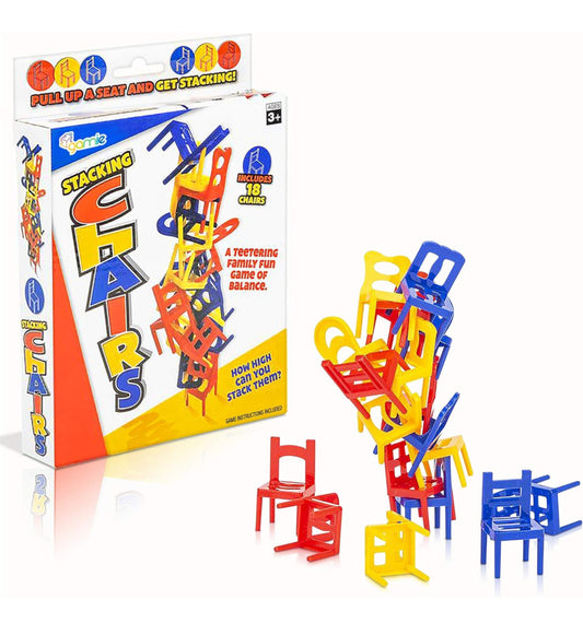 Balancing Chair Game with 18 Mini Chairs. Development Learning Game for Coordination & Balance