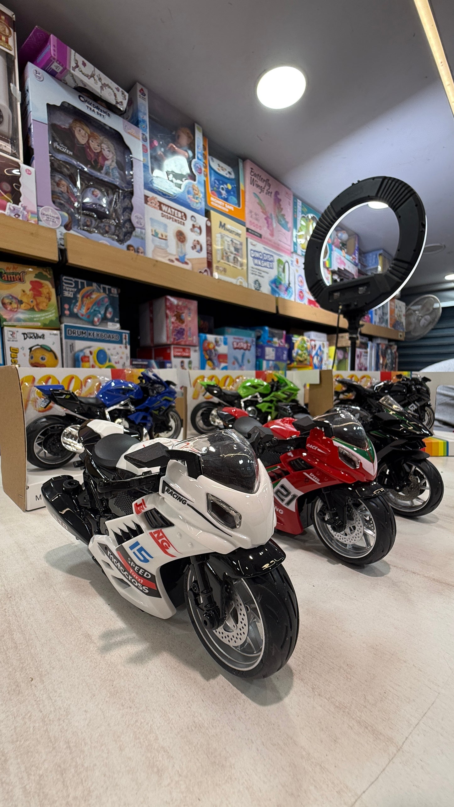 Collection of new Sports bikes - smoke lights and music- playmaster Todd