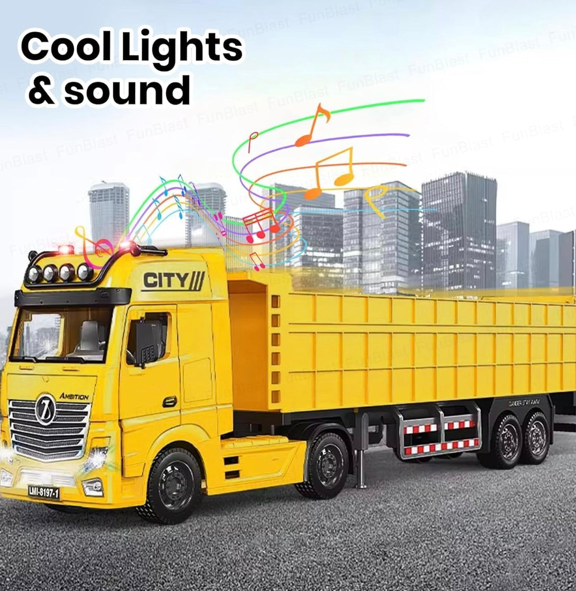 Dump Truck Toy with Lights and Sounds Effect