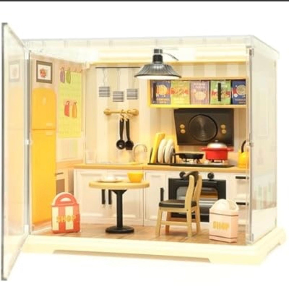 Kitchen Miniature House Kit, Mini Model Kits with Home Decor