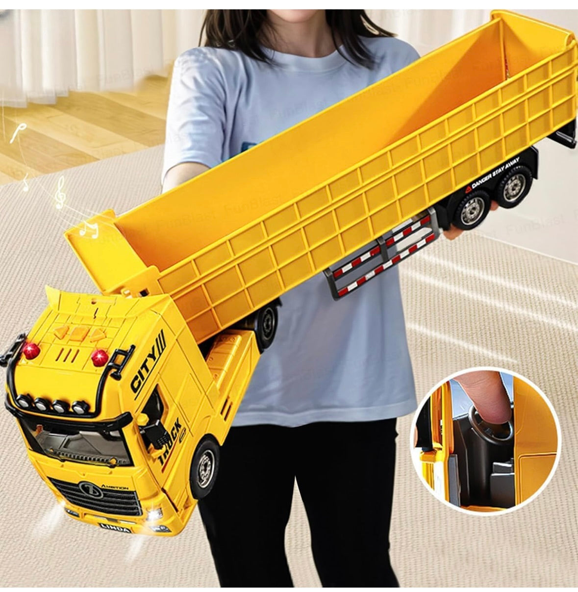 Dump Truck Toy with Lights and Sounds Effect