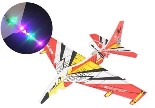 Hand Throwing Airplane Electric Plane - Hand throw Flying Plane Foam Airplane Electric LED Foam Throwing Glider- playmaster toys