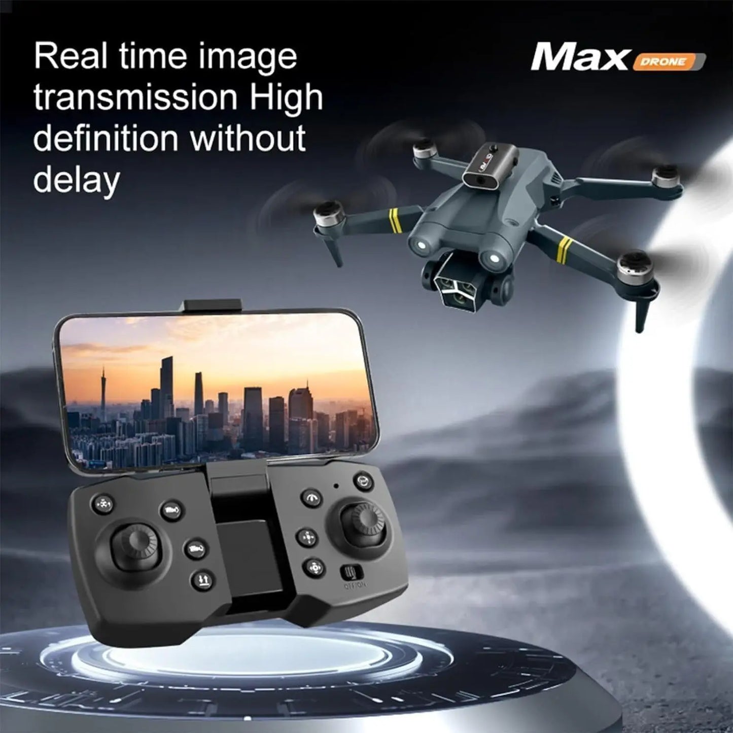 Obstacle sensor Remote control brushless drone with camera - Super stable brushless drone with battery and cameras - mobile app Wi-Fi connectivity