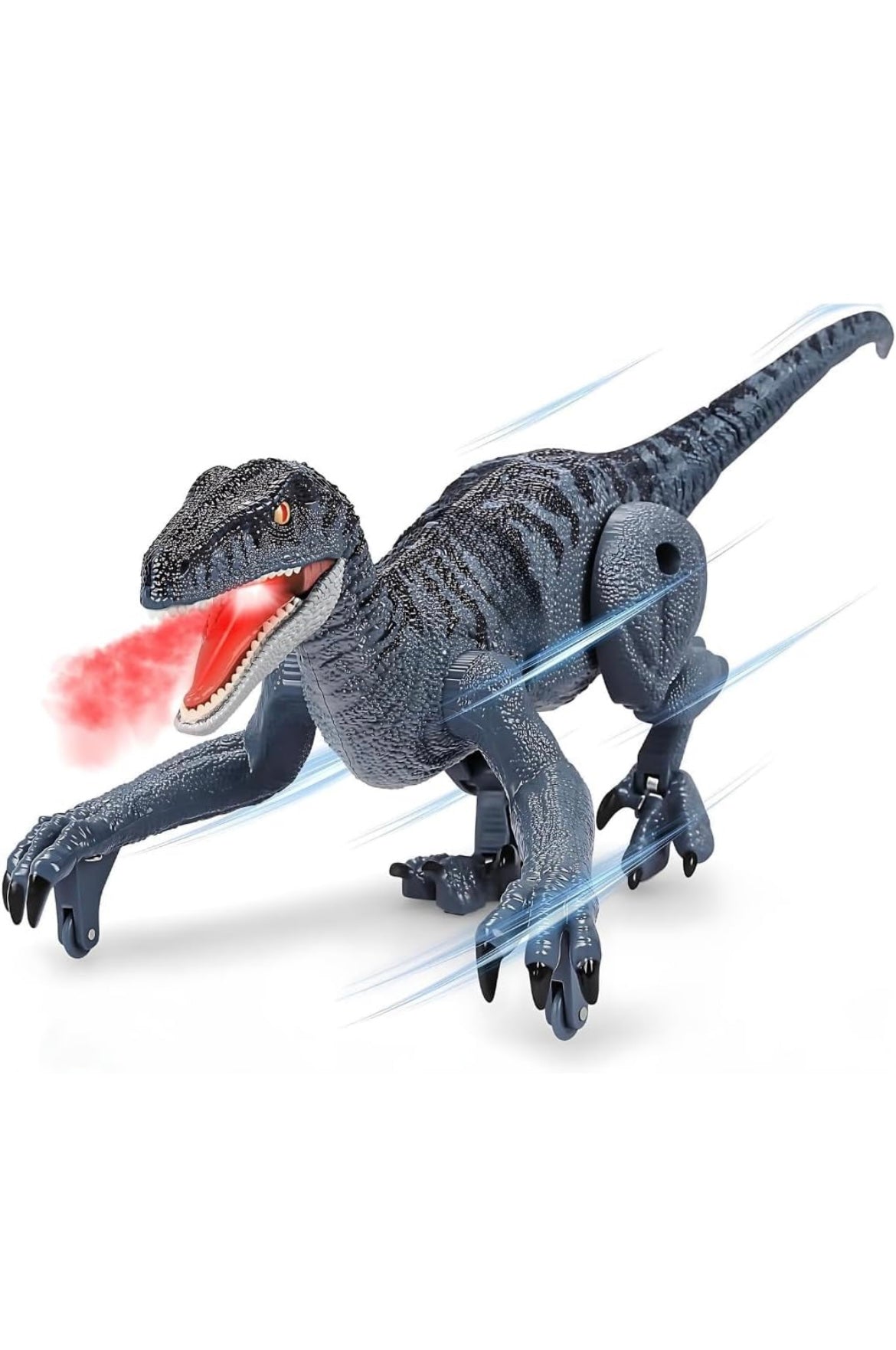 Walking Dinosaur Toys - The Realistic Veleceraptor Dinosaur Toy with Roaring Function, Simulation Flame Mist Spray and Realistic Sounds Actions Best Gift