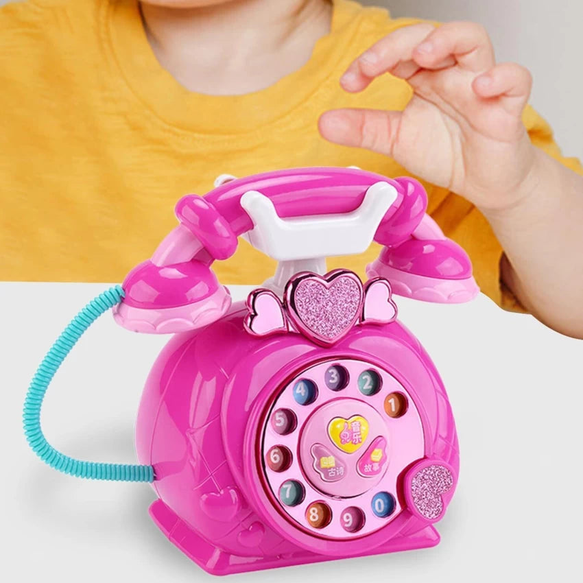 Playmaster Classic Old Style Musical Landline Telephone with Story & Poetry Sound For Kids - playmaster toys