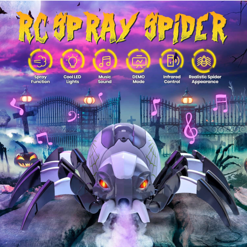 Remote Control Spider with Spray and Lights