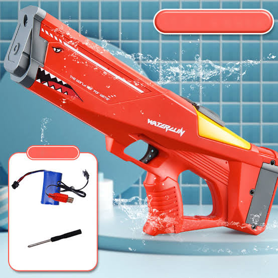 Original High Speed Shark Electric Water Gun Automatic Large High Pressure Water Guns - playmaster