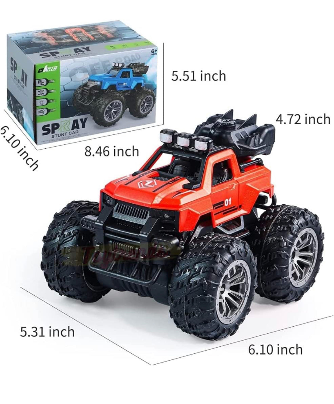 Remote control Wheelie car - smoke wheelie car with remote - monster car with smoke - RC spray wheelie car