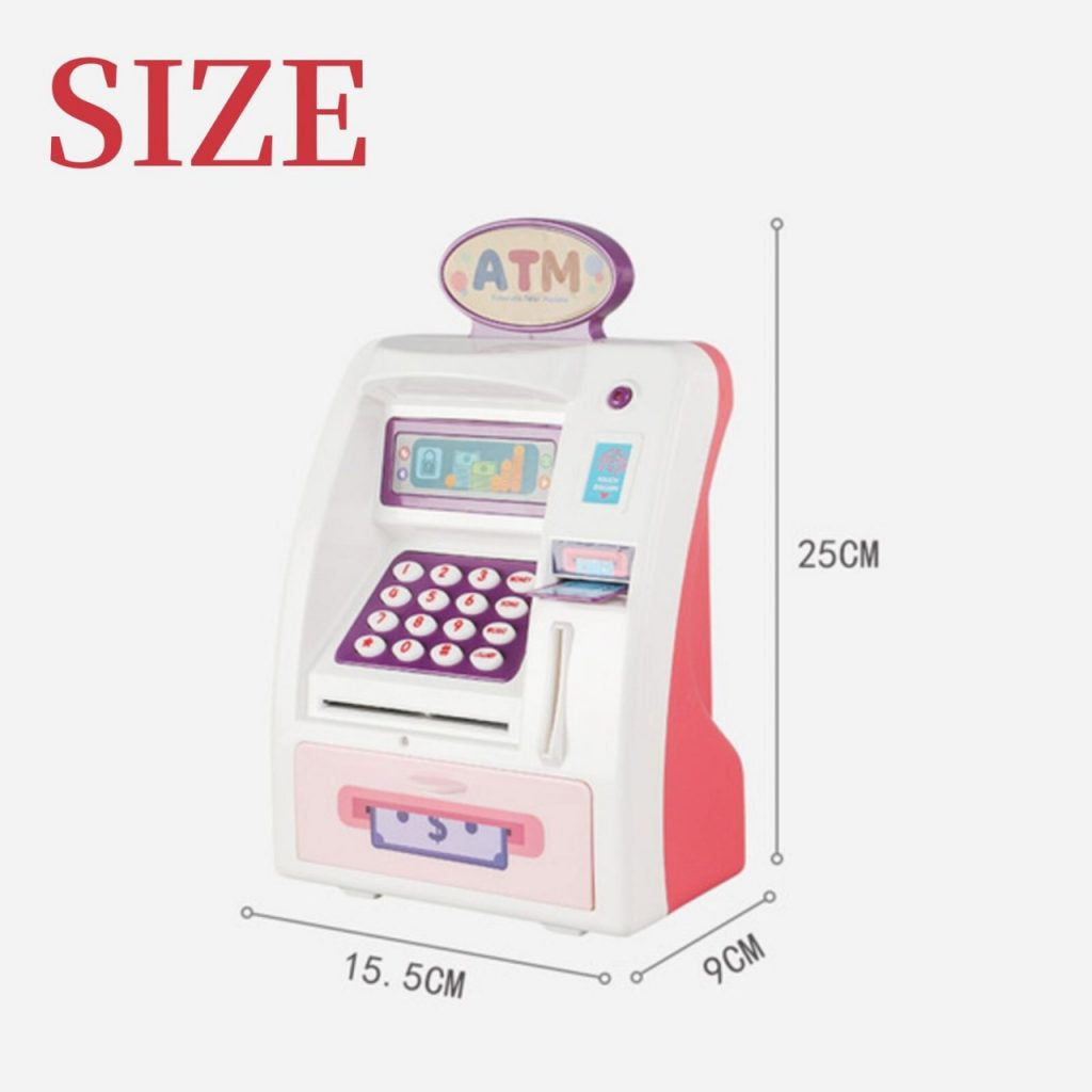 Playmaster Toys Kids atm - Real atm Piggy bank with debit card and finger print