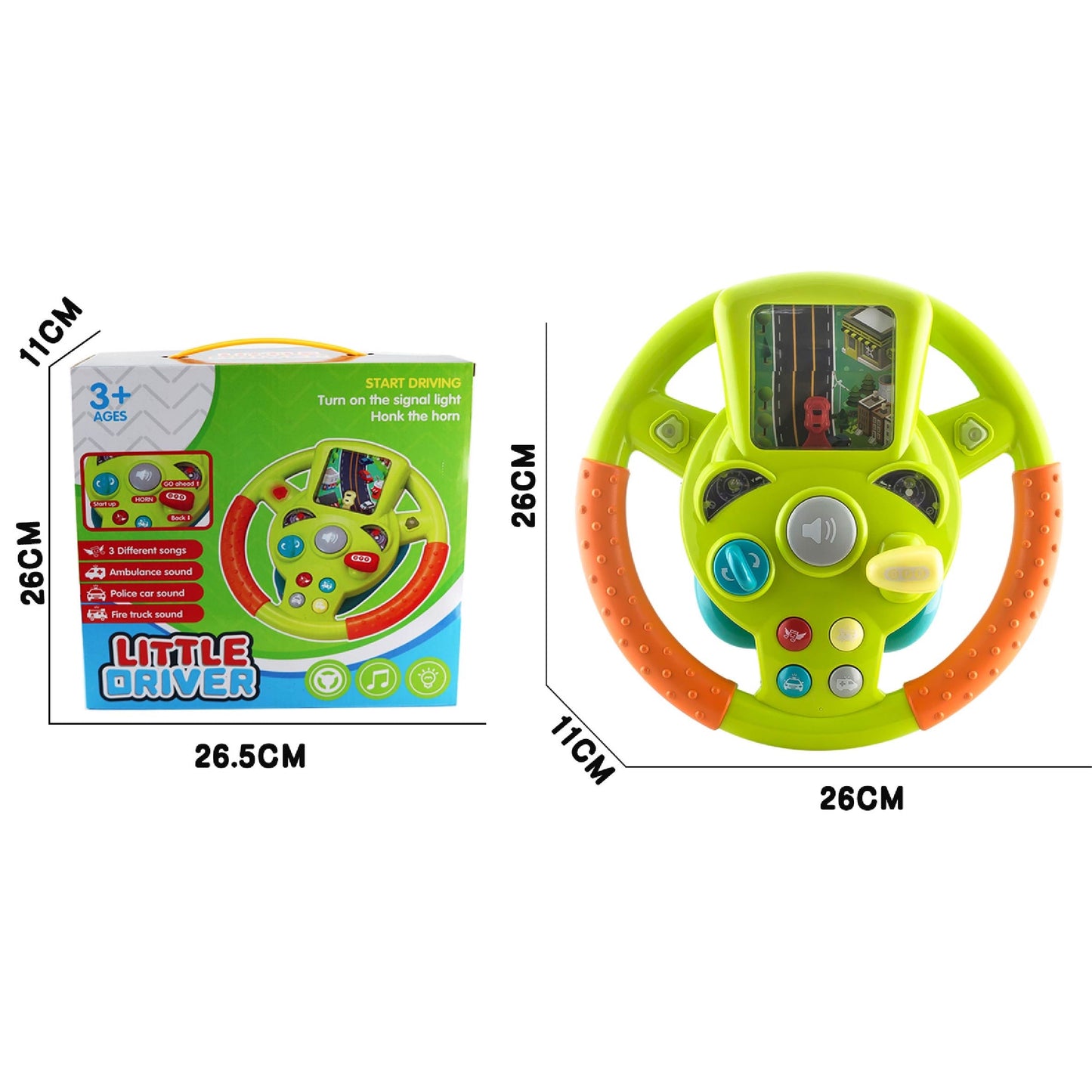 Musical Steering Wheel With Light & Music for Kids  - car racing steering for kids playmaster toys