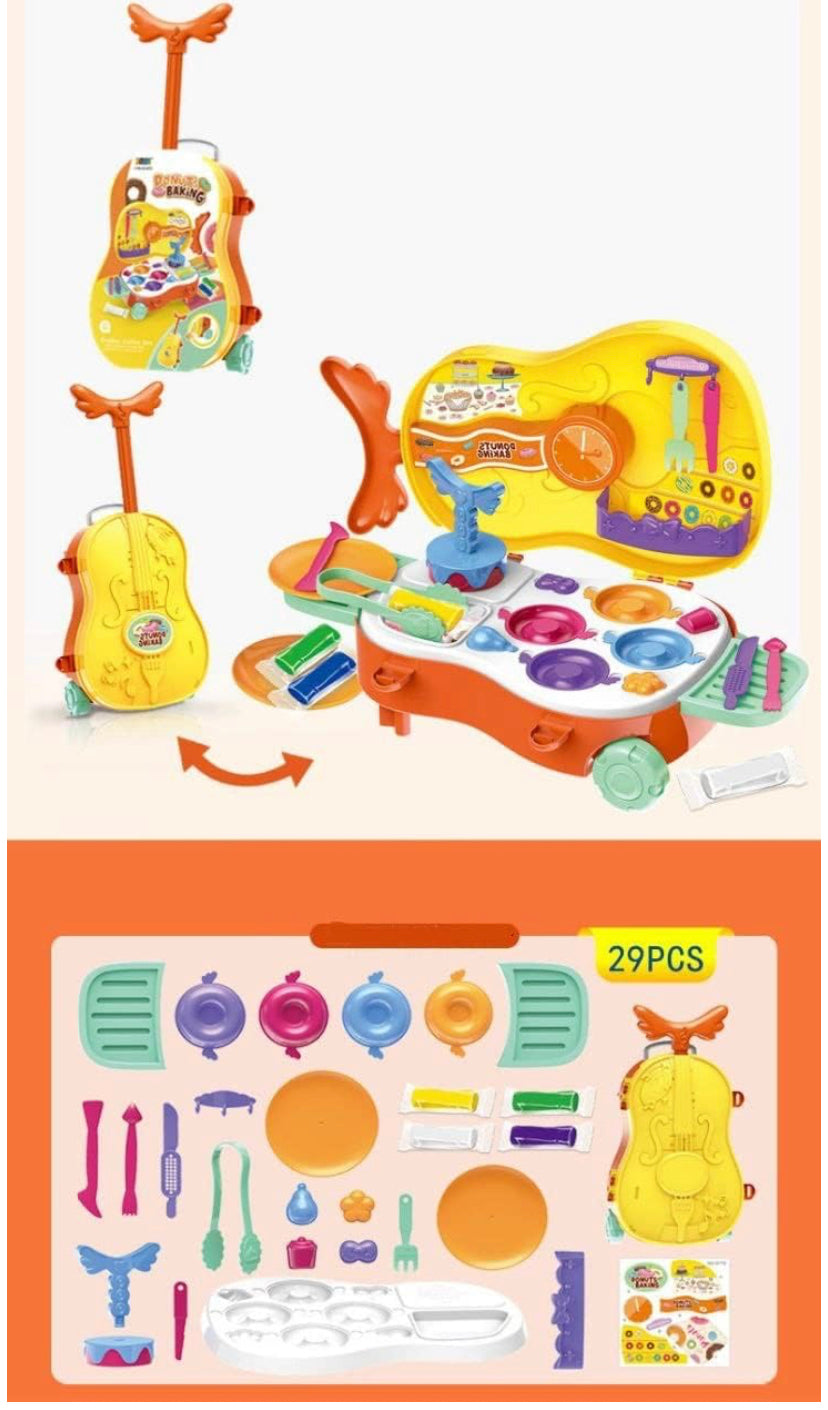 Violin Shaped Fast Food Donuts Baking Party Play Set