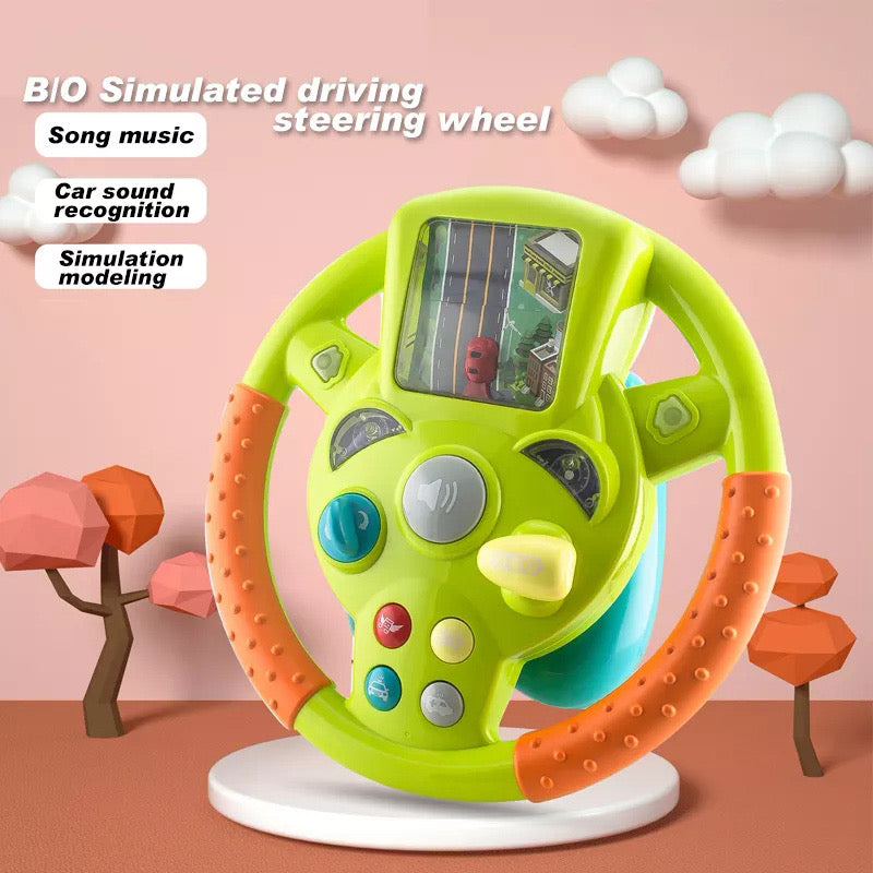 Big size Musical Steering Wheel With Light & Music for Kids  - car racing steering for kids playmaster toys