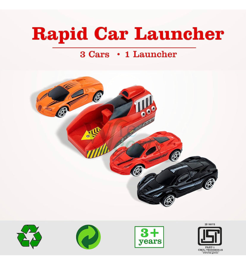 Metal Die Cast Car with Rapid Launcher for Kids