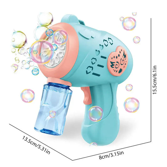 GRILL GUBBLE GUN - Automatic Bubble Gun, Leak-Proof Design with 1 Bubble Solution, Toddler Outdoor Toys, Gift for Kids- Multicolor