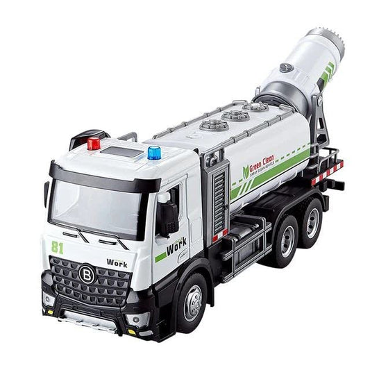 Unbreakable Metal Truck with smoke - anti smog Truck with Light & Sound for Kids (size: 1:12) - Real smoke truck