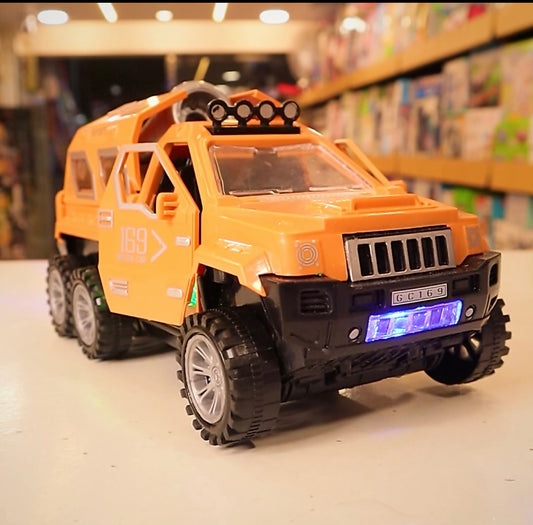 Military jeep with smoke and lights - playmaster toys