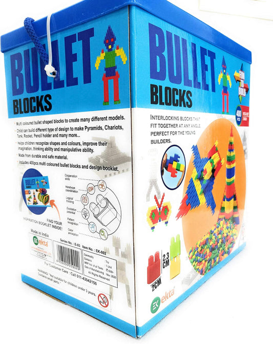 Bullet Block Game 400pcs (Fun to Build) Interactive Block That fits at Any Angle