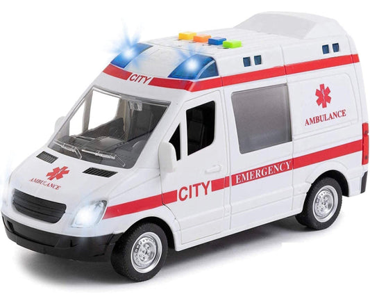 Ambulance Toy Car with Light & Siren Sound Effects For Kids