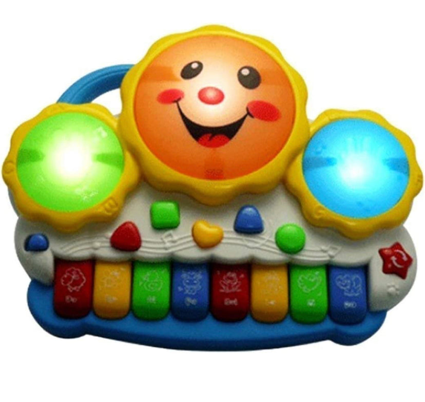 Drum Keyboard Musical Toys with Flashing Lights - Animal Sounds and So ...