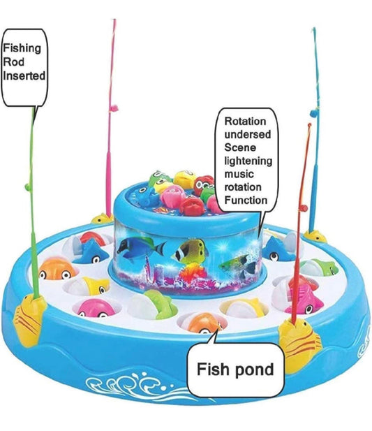 Fish-Catching Game with Music and Light Function for Kids